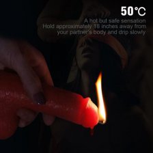 Свеча с низкой температурой плавления в форме члена красная