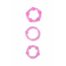 Набор колец 3шт., TOYFA, PVC, розовые
