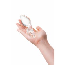 Анальная втулка Sexus Glass, стекло, прозрачная, 14,5 см, Ø 4 см
