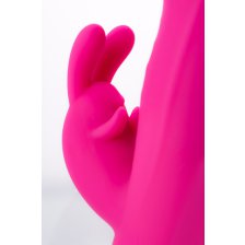 Вибратор с клиторальным стимулятором JOS ELLY с подогревом, розовый