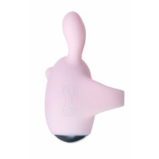 Вибронасадка на палец JOS DUTTY, силикон, пудровый, 8 см