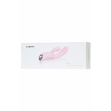 Вибратор с клиторальным стимулятором Nalone Pure, Силикон, Розовый, 20,7 см