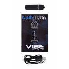 Вибропуля Bathmate Vibe Bullet Black, перезаряжаемая, водонепронецаемая, пластик, 10 режимов вибрации, чёрная, 7,8 см