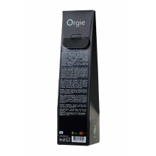 Комплект для сладких игр Orgie Lips Massage со вкусом яблока (массажное масло для поцелуев, перо и руководство),100 мл