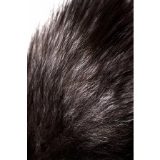 Анальная втулка с хвостом чернобурой лисы POPO Pleasure by TOYFA, M, силикон, черная, 45 см, Ø 3,3 см