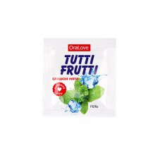 Съедобная гель-смазка TUTTI-FRUTTI для орального секса со вкусом сладкой мяты 4г по 1 шт в упаковке