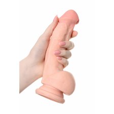 Реалистичный фаллоимитатор TOYFA RealStick Elite DILDO, TPR, телесный, 20 см