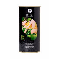 Масло для массажа Shunga Organic Exotic Green Tea, разогревающее, с ароматом зелёного чая, 100 мл