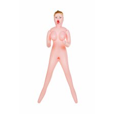 Кукла надувная Hannah, блондинка,TOYFA Dolls-X Passion, с тремя отверстиями, кибер вставка: вагина-анус, 160 см