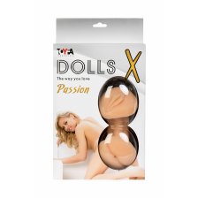 Кукла надувная Hannah, блондинка,TOYFA Dolls-X Passion, с тремя отверстиями, кибер вставка: вагина-анус, 160 см