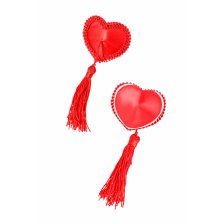 Пэстис Erolanta Lingerie Collection в форме сердец с кисточками тканевые красные
