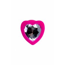 Анальная втулка ToDo by Toyfa Diamond Heart, розовая 7 см