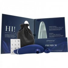 Бесконтактный клиторальный стимулятор Womanizer Premium, синий