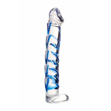 Нереалистичный фаллоимитатор Sexus Glass, стекло, 17 см