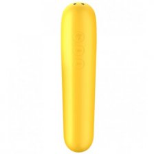 Клиторальный стимулятор + вибратор 2 в 1 Satisfyer Dual Love с управлением через смартфон желтый