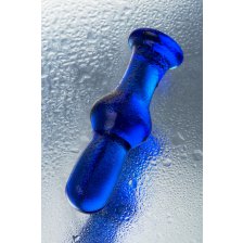 Анальная втулка Sexus Glass, стекло, синяя