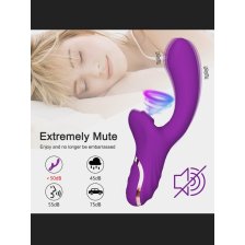 Вибратор с вакуумной стимуляцией, розовый, USB-зарядка, 24638