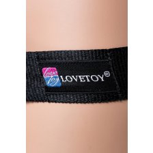 Страпон LoveToy с поясом Harness, с 2 насадками, реалистичный, neoskin, телесный, 18 см