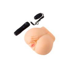 Мастурбатор реалистичный TOYFA Juicy Pussy Chantal с вибрацией, вагина и анус, TPR, телесный, 14,5 см