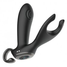 Массажер простаты с вибрацией и эффектом маятника с пультом ДУ и стимуляцией пениса