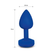 Инновационная маленькая дизайнерская пробка с вибрацией Gvibe Gplug, 8 см (ex. Fun Toys) (синий)