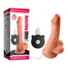 Реалистичный вибрирующий фаллоимитатор с яичками Rotating Dildo, ВРАЩАЮЩИЙСЯ