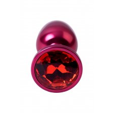 Анальный страз, TOYFA Metal, красный, с кристаллом цвета рубин S