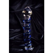 Нереалистичный фаллоимитатор Sexus Glass, стекло, прозрачный, 17 см