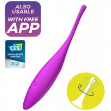 Точечный смарт-стимулятор с вибрацией Satisfyer Twirling Joy фиолетовый