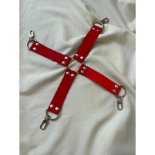 Бондажный БДСМ крест Hand Made красный