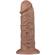 Большой фаллос-мулат на присоске Lovetoy Realistic Chubby Dildo 27 см