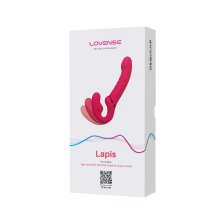 Страпон LOVENSE Lapis, силикон, красный, 23 см