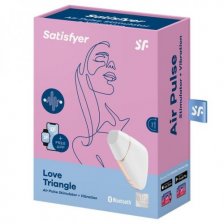 Бесконтактный смарт-стимулятор клитора Satisfyer Love Triangle белый