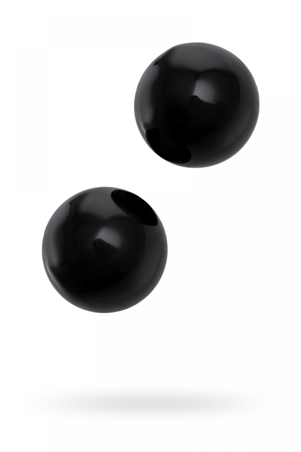 Вагинальные шарики Sexus Glass, стекло, чёрные