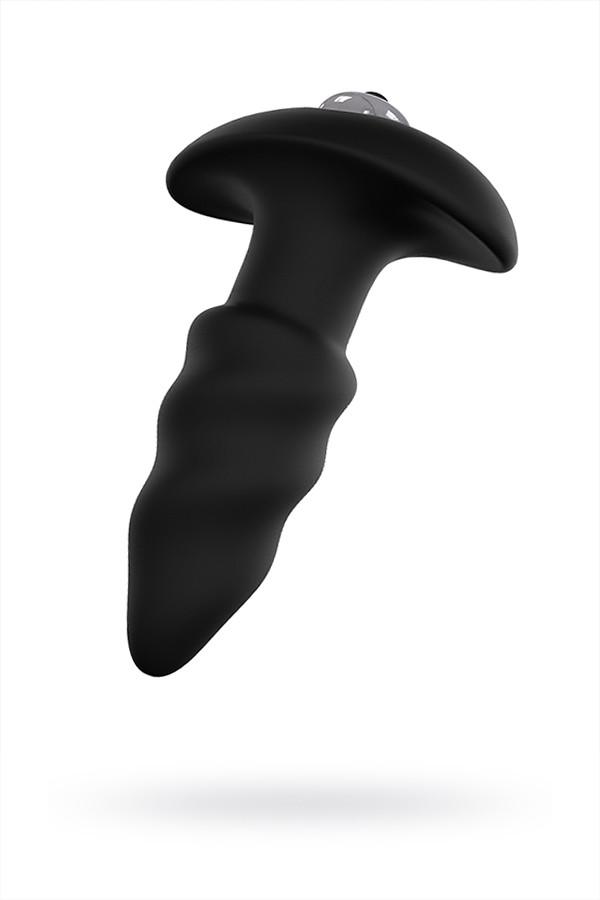 Анальная втулка S-HANDE LOVEARROW с вибрацией, силикон, чёрная, 10 см