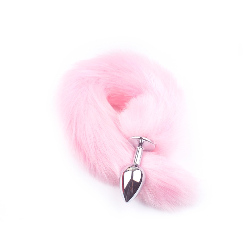 Анальная пробка с бледно-розовым хвостом - для ярких и страстных ночей!