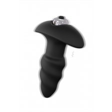 Анальная втулка S-HANDE LOVEARROW с вибрацией, силикон, чёрная, 10 см