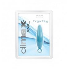 Анальная пробка, 10,5 см Climax® Anal Finger Plug - Topco Sales голубая