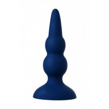 Анальная вибровтулка O'Play Prime с пультом ДУ, силикон, синий, 12 см