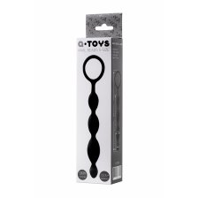 Анальная цепочка Toyfa A-toys S, силикон, черный, 19,5см
