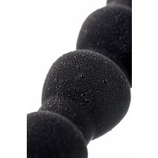 Анальная цепочка Toyfa A-toys с вибрацией, силикон, черный, 32,7см